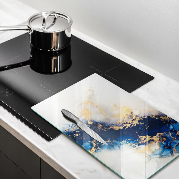 Kuchynská doska zo skla Abstrakcia s modrou