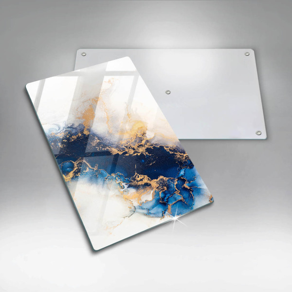 Kuchynská doska zo skla Abstrakcia s modrou