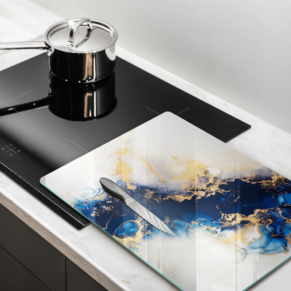 Kuchynská doska zo skla Abstrakcia s modrou