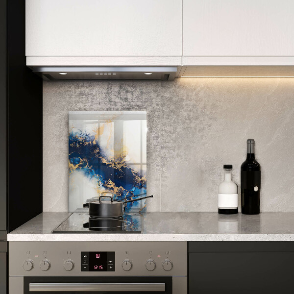 Kuchynská doska zo skla Abstrakcia s modrou