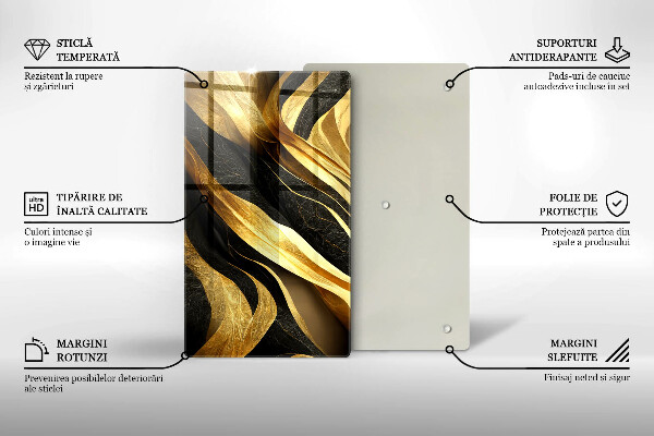 Kuchynská doska zo skla Elegantná abstrakcia