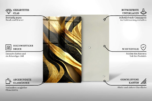 Kuchynská doska zo skla Elegantná abstrakcia