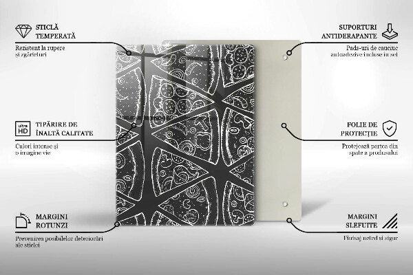 Kuchynská doska zo skla Elegantná abstrakcia