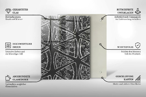 Kuchynská doska zo skla Elegantná abstrakcia