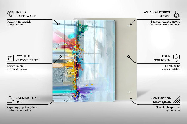Kuchynská doska zo skla Ozdobný kameň so zlatom