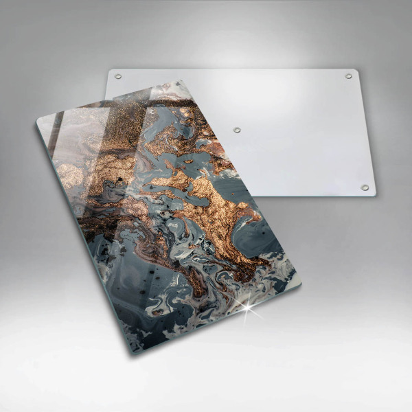 Kuchynská doska zo skla Ozdobný kameň so zlatom