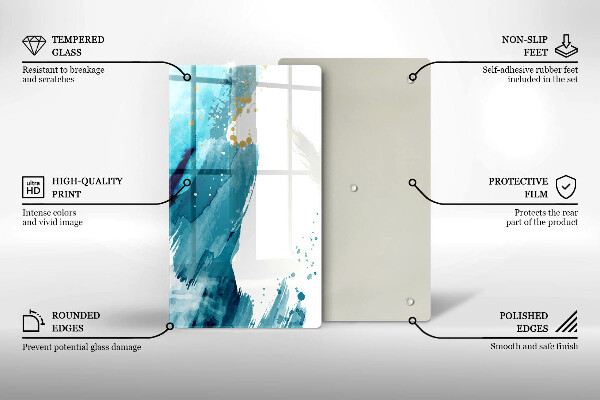 Kuchynská doska zo skla Modré škvrny