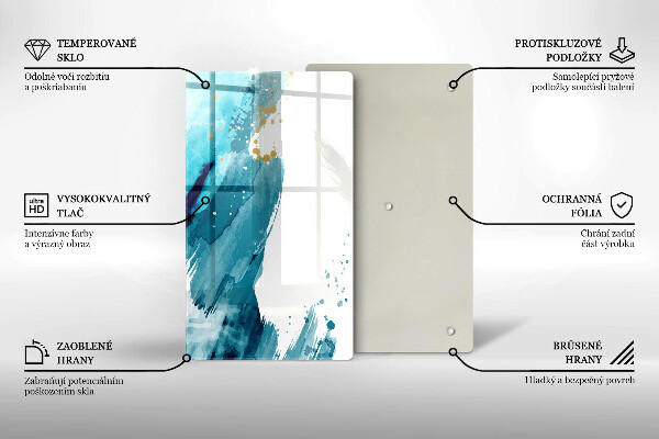 Kuchynská doska zo skla Modré škvrny