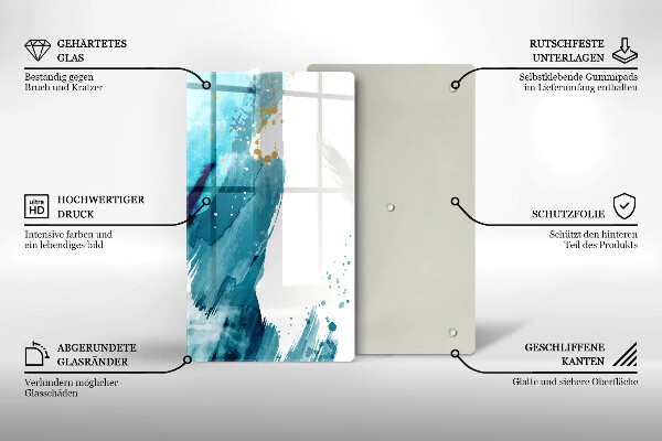 Kuchynská doska zo skla Modré škvrny