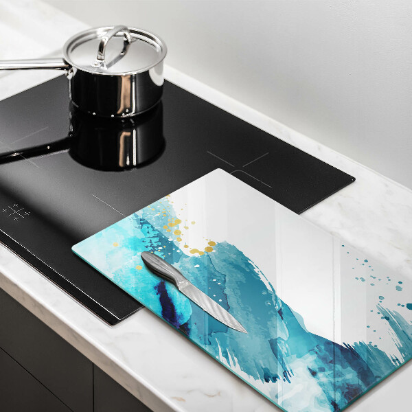 Kuchynská doska zo skla Modré škvrny