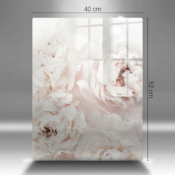 Kuchynská doska zo skla Pastelové pivonky