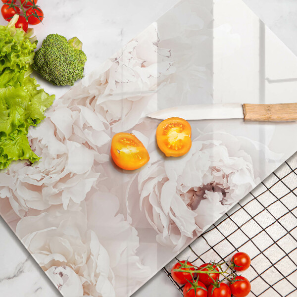 Kuchynská doska zo skla Pastelové pivonky