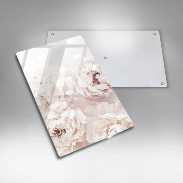 Kuchynská doska zo skla Pastelové pivonky