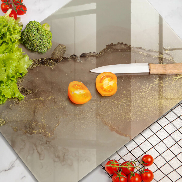 Kuchynská doska zo skla Zlatá abstrakcia