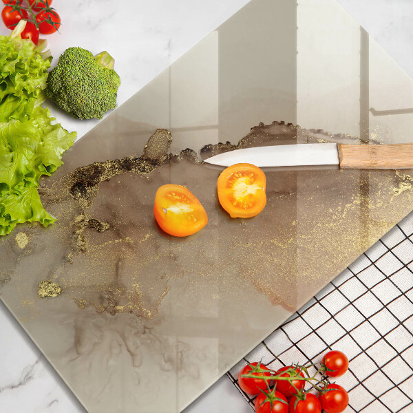 Kuchynská doska zo skla Zlatá abstrakcia