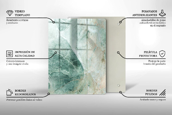 Kuchynská doska zo skla Boho vintage kolesá