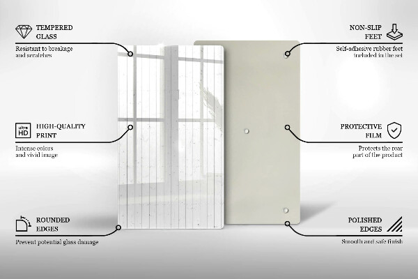 Kuchynská doska zo skla Moderné svetlé dosky