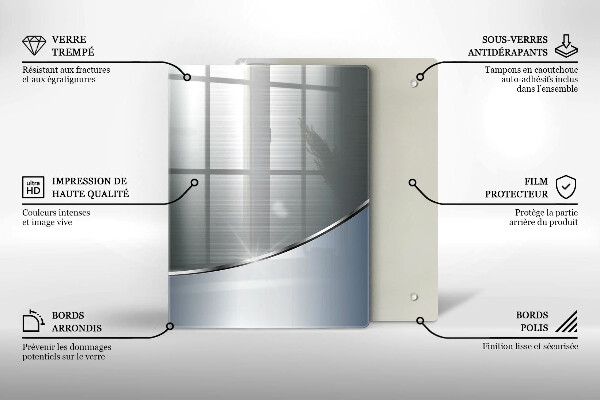 Kuchynská doska zo skla Moderné svetlé dosky