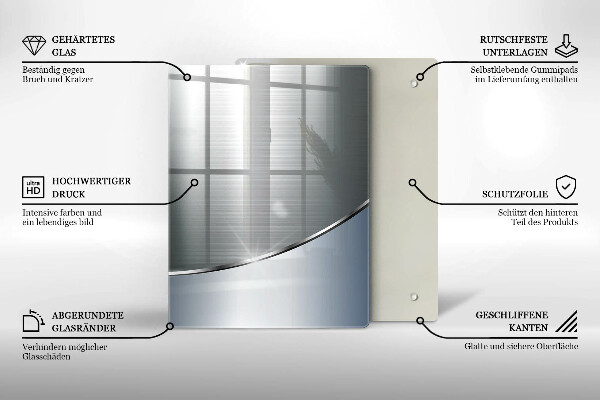 Kuchynská doska zo skla Moderné svetlé dosky