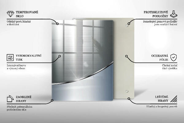 Kuchynská doska zo skla Moderné svetlé dosky