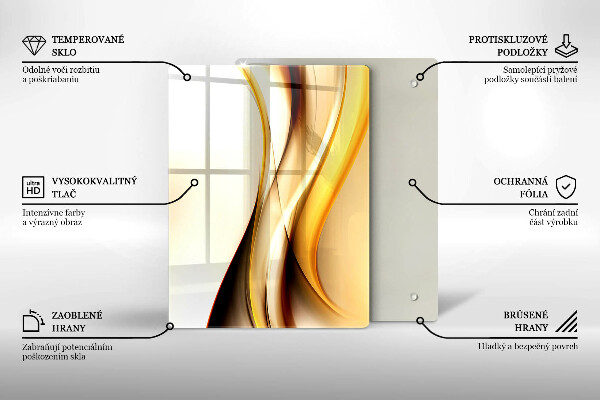 Kuchynská doska zo skla Kamenná abstrakcia