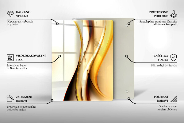 Kuchynská doska zo skla Kamenná abstrakcia
