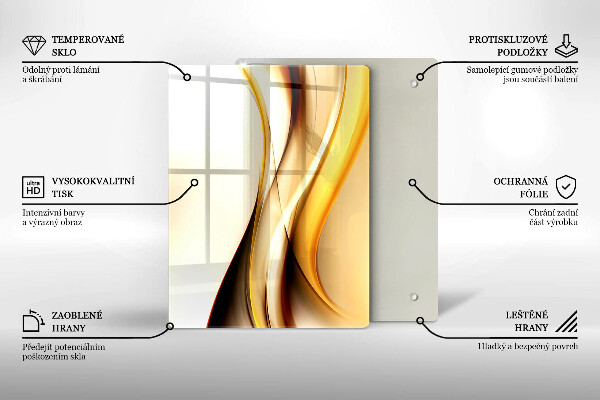 Kuchynská doska zo skla Kamenná abstrakcia