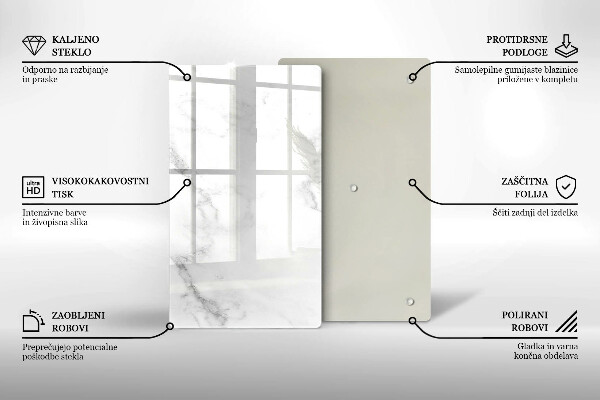 Kuchynská doska zo skla Moderný mramor