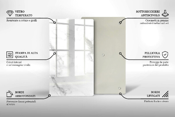Kuchynská doska zo skla Moderný mramor