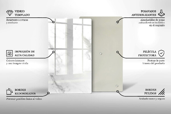 Kuchynská doska zo skla Moderný mramor