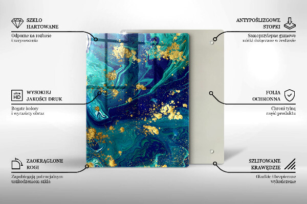 Kuchynská doska zo skla Listy džungle