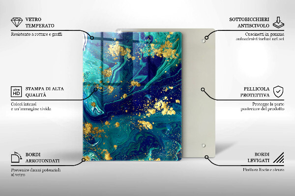 Kuchynská doska zo skla Listy džungle