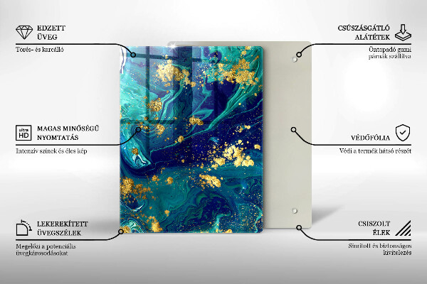 Kuchynská doska zo skla Listy džungle