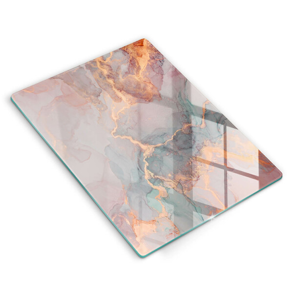 Kuchynská doska zo skla Mramor so zlatom