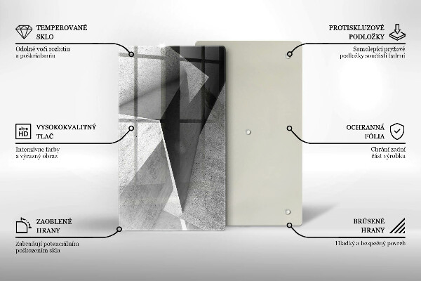 Kuchynská doska zo skla Konkrétna abstrakcia