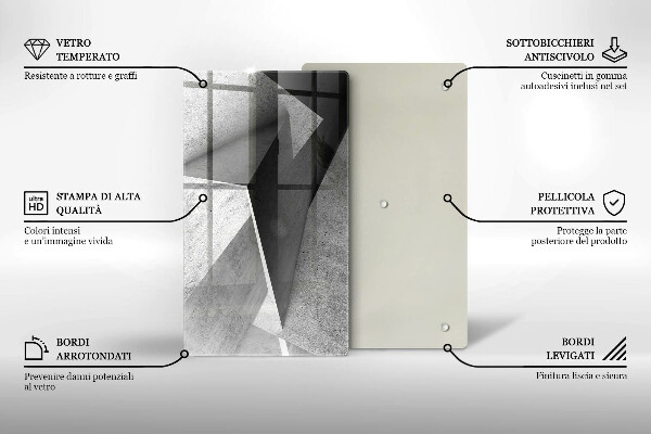 Kuchynská doska zo skla Konkrétna abstrakcia