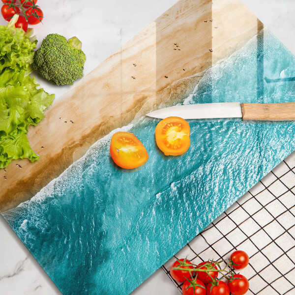 Kuchynská doska zo skla Plážové pobrežie a more