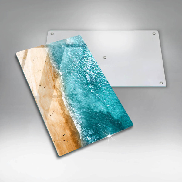 Kuchynská doska zo skla Plážové pobrežie a more