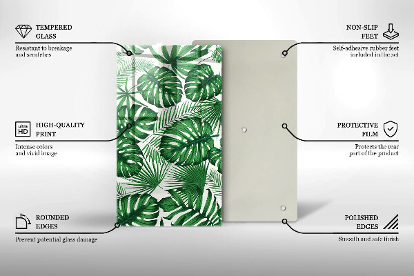 Kuchynská doska zo skla Monstera odchádza