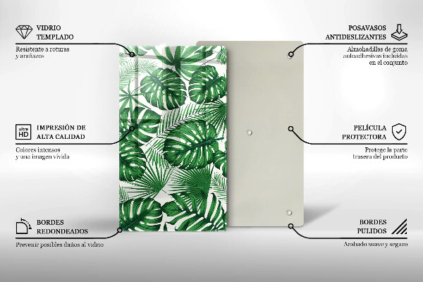 Kuchynská doska zo skla Monstera odchádza