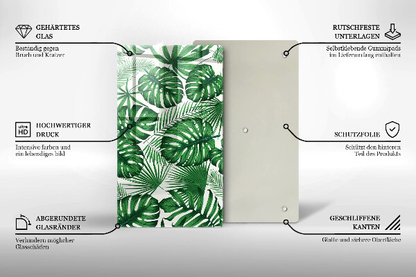 Kuchynská doska zo skla Monstera odchádza