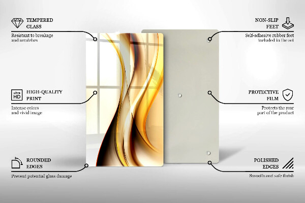 Kuchynská doska zo skla Abstraktné dymové čiary