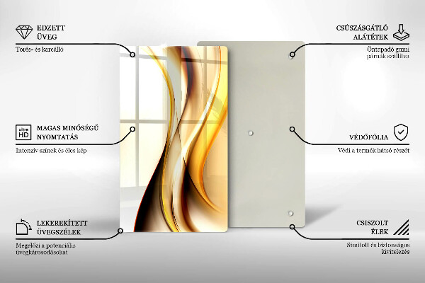 Kuchynská doska zo skla Abstraktné dymové čiary