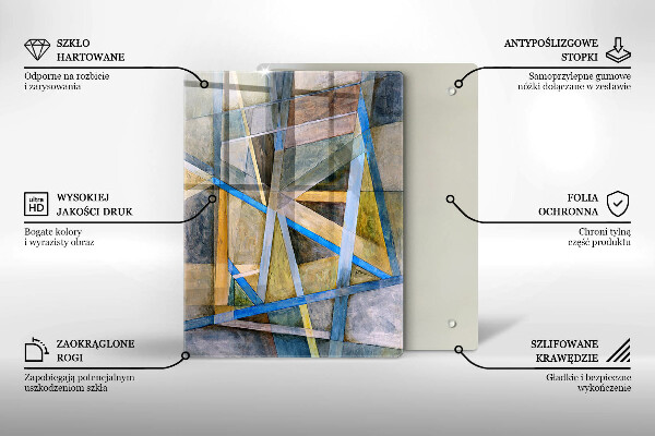 Kuchynská doska zo skla Abstraktné dymové čiary