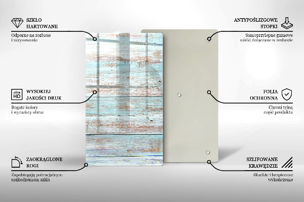 Kuchynská doska zo skla Staré vintage dosky