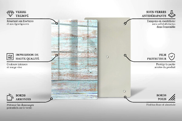 Kuchynská doska zo skla Staré vintage dosky