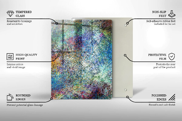 Kuchynská doska zo skla Staré vintage dosky