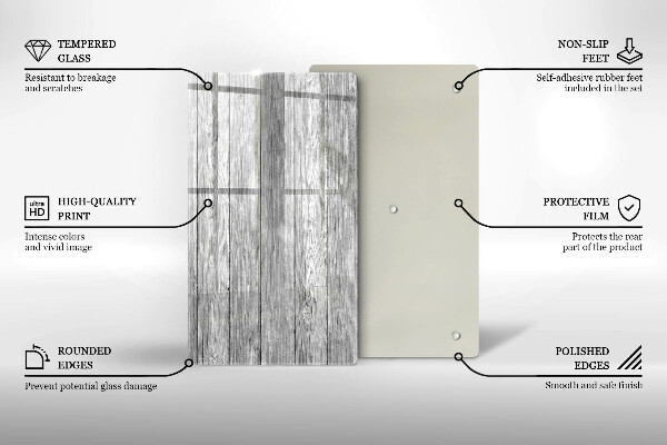 Kuchynská doska zo skla Staré drevené dosky