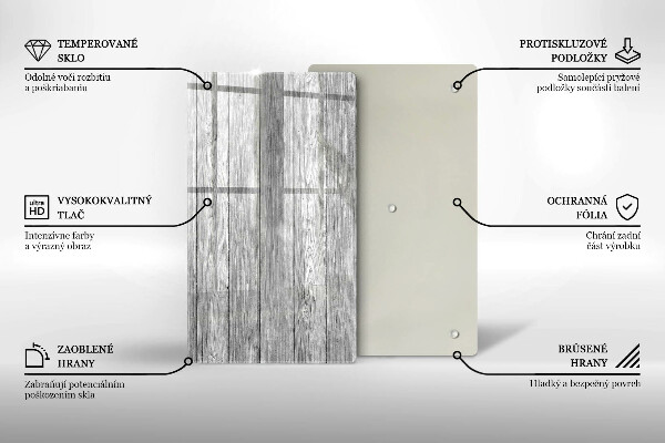 Kuchynská doska zo skla Staré drevené dosky