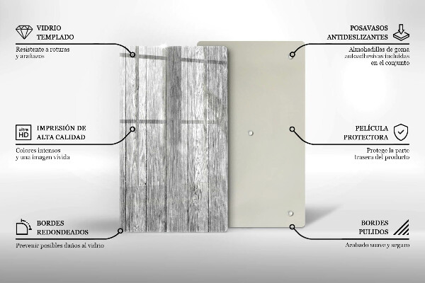Kuchynská doska zo skla Staré drevené dosky
